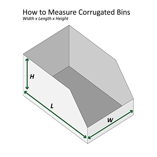 Image of Boxes Fast BFBINMT512 Open Top Bin Boxes, 5 inch x 12 inch x 4-1 /2 inch, White (Pack of 50)