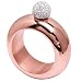 Amzwt Bangle Flask Wine Flasket Bracelet Best Mother's Day Gift(3.5oz Rose Gold with Rhinestones Lid)