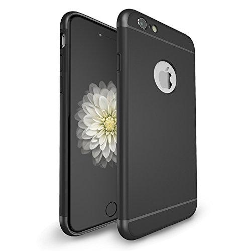 iPhone 6/6S Plus Case,iLapland 3 in 1 Ultra Thin and Slim Design Coated Premium Non Slip Surface with Excellent Grip Shockproof Hard Protective Case Fit for iPhone 6/6s Plus (5.5 inch) (Black)