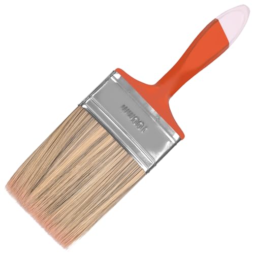 Image of The Decor Co. Singh is King 100mm Paint Brush with Soft Thick Synthetic Bristles and Wooden Handle Water-Based Home Wall Oil Enamel Canvas Painting Brushes for DIY & Professional (Pack of 1, Random)