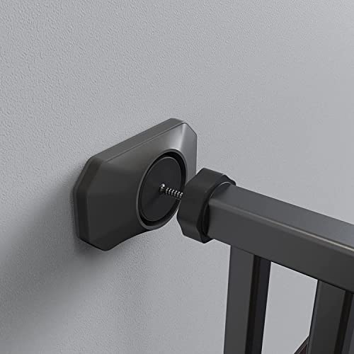 ICERO - Baby Gate Wall Protector - Protect Walls & Doorways from Pet & Dog Gates - for Child Pressure Mounted Stair Safety Gate- 8 Pack, Black