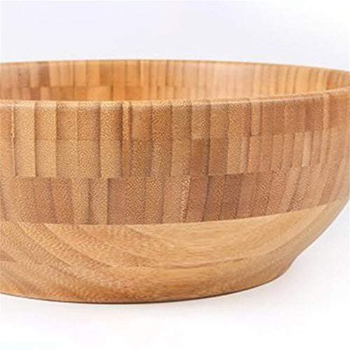Salatschüsseln Japanischer Stil Runde Holzschalen Suppe Salat Nudeln Reis Obst Lebensmittelbehälter Tropfenbeständige Kinder Große Nudelschale Schüsseln für die Küche (Color : M)