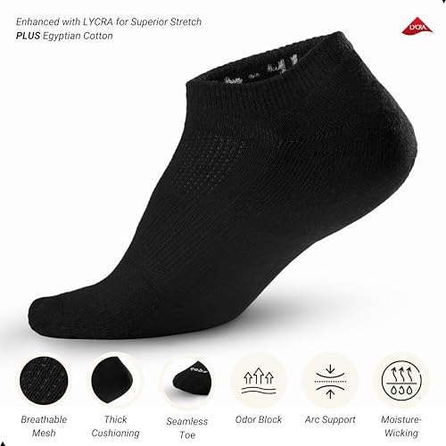 Unisex Performance Ankle Socks | Egyptian Cotton, Breathable & Cushioned | Moisture-Wicking & Odor-Resistant3