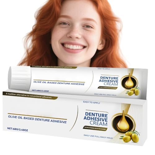 Thermoplastic Denture Adhesive Cream,Easy to Use Compact Design,False Teeth Adhesive for Comfortable False Teeth Wear,Denture Repair for Loose Tooth,Dental Glue for Teeth,Dental Adhesive for Dentures