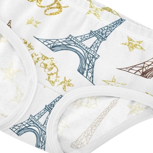 Toddler Girls Underwear 2t Cotton Panties for Girl Fancy Undies Kids Briefs Eiffel Tower Sketches Paris4