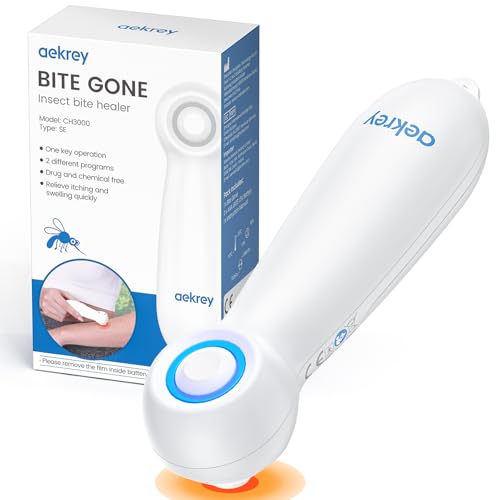 Dispositivo para Tratar Las Mordeduras y Picaduras de Insectos y Mosquitos 2 Tiempos de Calor Sin Químicos Ligero y Portátil Incluye Pilas Apto para Embarazadas y Niños