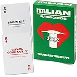 Italian Lingo Playing Cards | Travel Flashcards | Learn Italian Vocabulary in A Fun & Easy Way | 52 Essential Translations