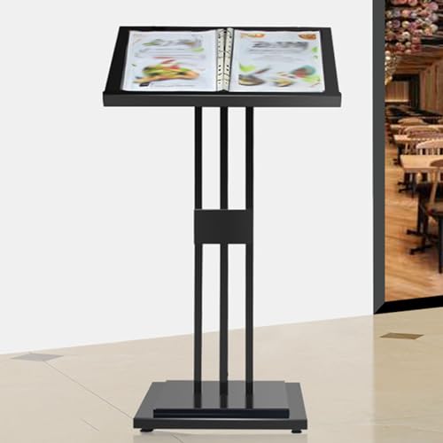 Freistehender Menüständer – Metall-Broschüren-Präsentationshalter, vielseitiges Schild-Podium für Speisekarten, perfekt für Restaurants, Cafés, Veranstaltungen und Werbeaktionen