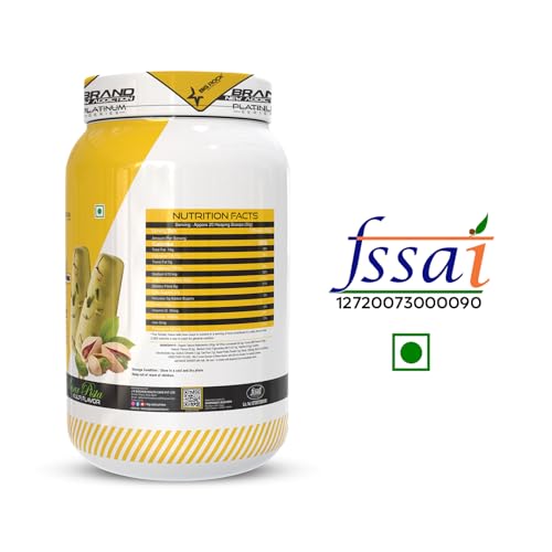 Image of BIG ROCK NUTRITION Animal Mass Weight Gainer Protein Powder for Men and Women, Increase Stamina with Natural Protein & Carbs (Kesar Pista, 1Kg /2.2Lbs, 20 Servings)