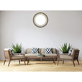 Zorigs Mosaic Mirror, Wall Art Décor – Handcrafted Decorative Wall Mirror, Dark Brown, Gold, Tan, Red, and Pearl White… 41hjVfAQHIL. SS280