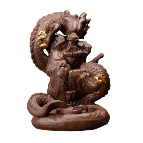 OHPHCALL Purple Clay Backflow Incense Burner, Creative Purple Clay Censer