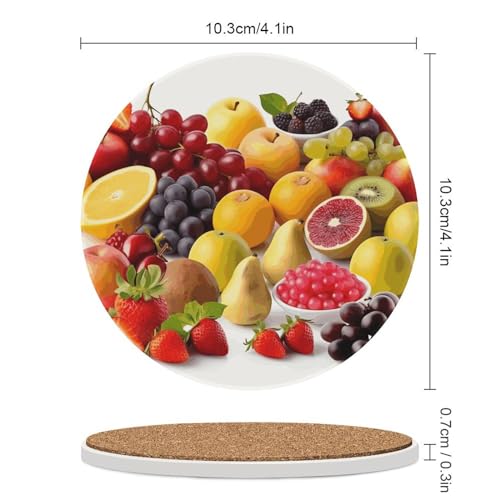 Dessous de verre en céramique absorbants tapis de protection de table en liège - 3