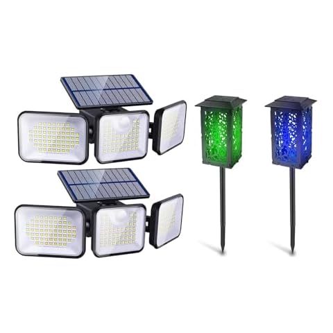 Sunenvoy Outdoor Solar Lights for Yard,Garden,Patio,Walkway,Solar Lights for Outside Cover