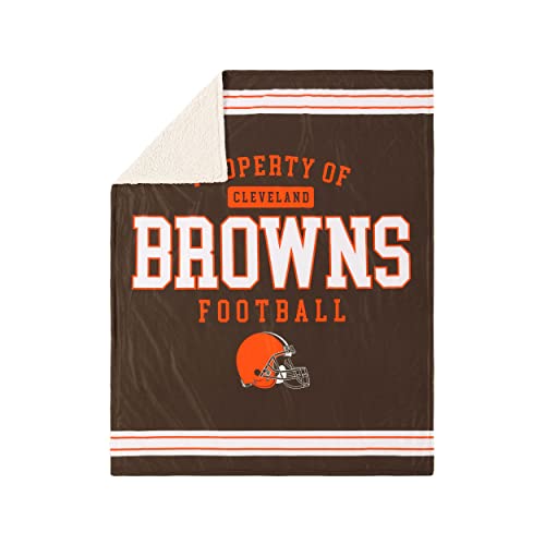 FOCO Cleveland Browns NFL Team Property Sherpa Plush Throw