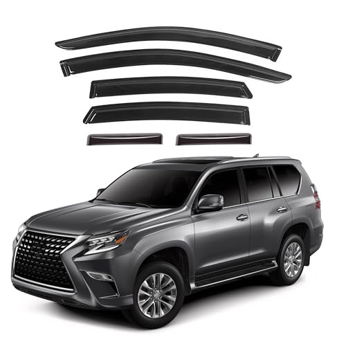Image of IG Window Visors Fit for 2010-2023 Lexus GX460, Out-Channel Rain Guards Vent Wind Deflectors 6PC, Car Accessories for 10-23 Lexus GX Series