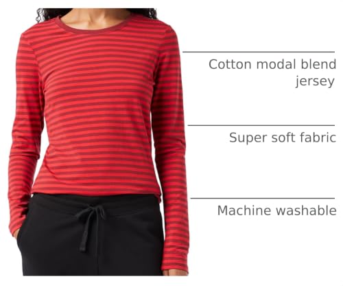 Image of Amazon Essentials Women's Regular-Fit Long-Sleeve Crewneck T-Shirt (Available in Plus Size)