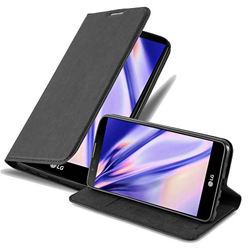 Cadorabo Funda Libro para LG Stylus 2 en Negro Antracita - Cubierta Proteccíon con Cierre Magnético, Tarjetero y Función de Suporte - Etui Case Cover Carcasa
