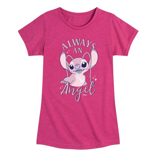 Disney - Lilo & Stitch - Always an Angel - Toddler & Youth Girls Short Sleeve Graphic T-Shirt