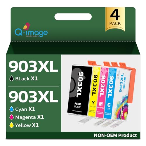 Q-image 903XL Tintenpatronen Multipack Kompatibel mit 903XL Ersatz für OfficeJet 6950/6960...