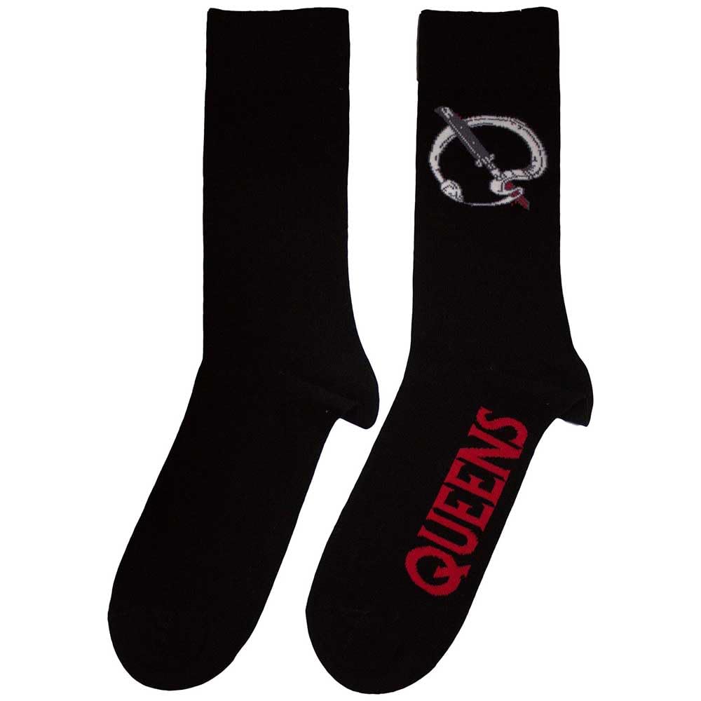 Paradiso Clothing Unisex Black Queens Of The Stone Age Q Emblem Ankle Socks