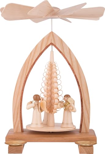 Erzgebirge Palast 1-stöckige Pyramide Langrockengel - Natur - 26 cm