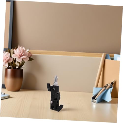 Soporte de linterna para cámara accesorio de fotografía negro compatible con trípode 6