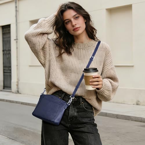 Image of befen Genuine Leather Anti-Theft Small Crossbody Bags for Women Cross Body Purse Handbags with RFID Blocking Card Slots