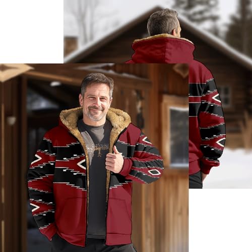 Chaqueta de invierno REPALY sudadera con capucha 5XL forro polar sherpa para evitar el frío intenso 6