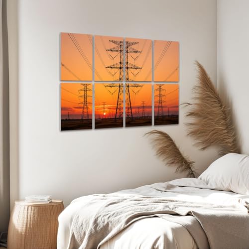 8 Pack Paneles Acústicos Artísticos Absorbentes de Sonido Líneas de Potencia Decorativo Paneles de Pared Aislantes Auto adhesivos para Estudios de Grabación en Casa 48"x32" miniatura 6