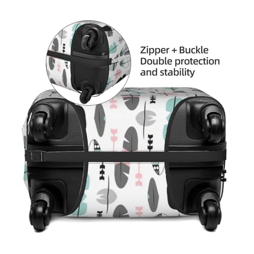 Feather Print Luggage Suitcase Cover Protector Luggage Washable Covers With Concealed Zipper4