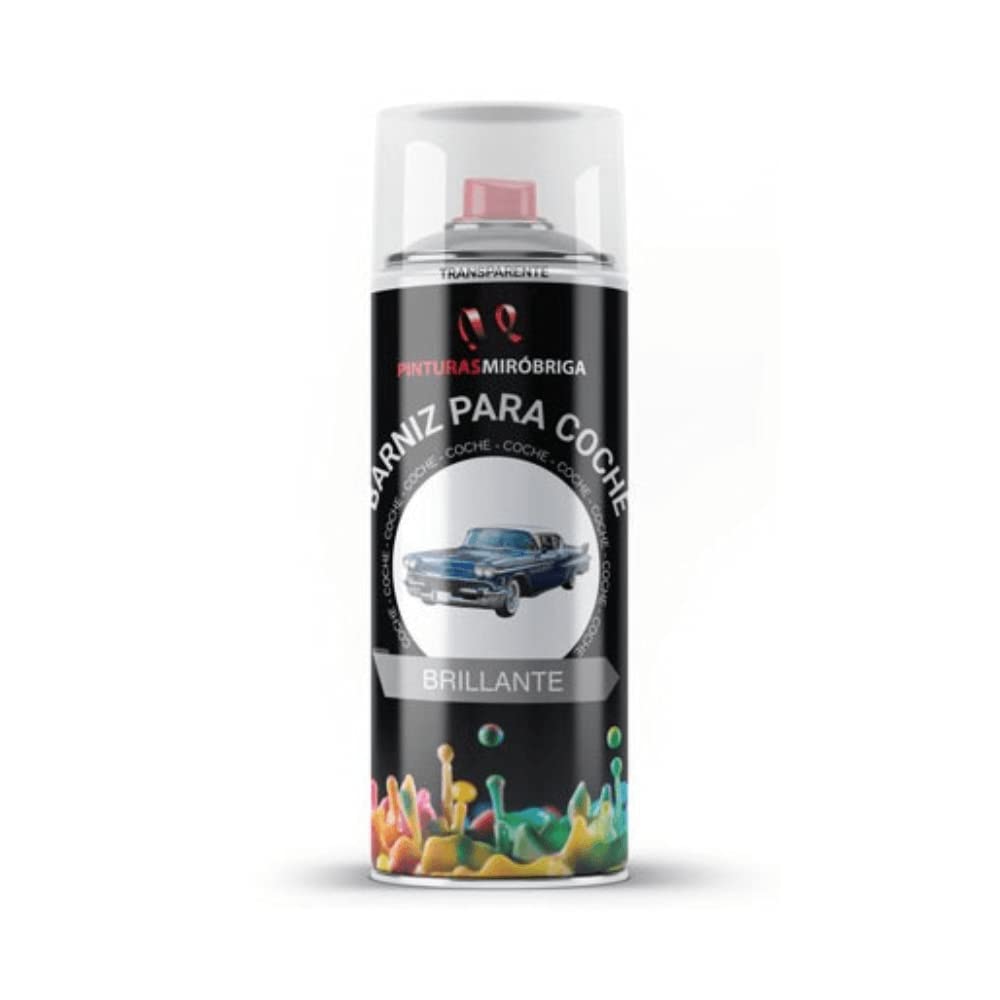 Pinturas Mirobriga Pack Spray pintura para llantas en color Aluminio RAL 9006 x2unid. (400ml) + Spray Barniz Brillante Transparente x1unid.