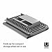 Umbra Udry Dish Rack and Microfiber Drying Mat – Space-Saving Design Folds Up for Easy Storage, Over-Sink Rack, Gray
