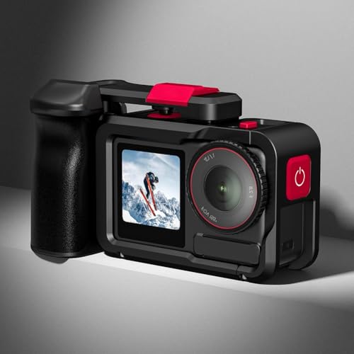Cage de caméra et poignée pour vlog en voyage avec DJI Osmo Action 4 et 3