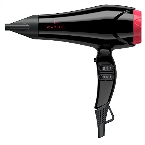 Ionic Hair Dryer – Professional Hair Dryer With Dual Ionic Technology – Powerful 1875W Blow Dryer With 3 Intelligent Heating Modes – Fast Drying Blow Dryer – No Hair Damage (Black) #TOP5