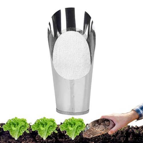 Pelle à Godet - Bêche de Transplantation en Forme de Seau - Outil de Plantation Léger en Acier Inoxydable pour Fleurs et Légumes