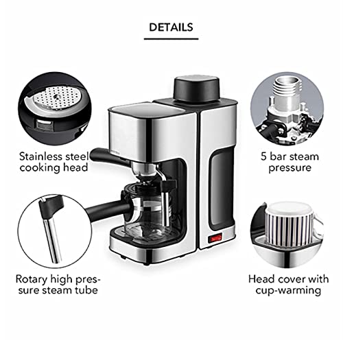 Generic Macchina da caffè 0.25L 5bar Macchina for caffè Espresso Macchina da caffè Costruito in Formato Latte Foam Semi… - immagine 7