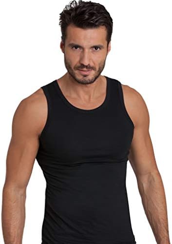 Luxury Wool Silk Men's Sleeveless Shirt Muscle Tank Top. Proudly Made in Italy.