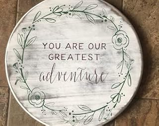 You Are Our Greatest Adventure Sign, Round Baby Sign, Nursery Sign, Newborn Photography Prop, Baby Sign, Baby Room Sign