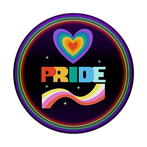 Pride Pop Socket LGBT Pride Rainbow Lesbian Gay Pride Ally PopSockets Swappable PopGrip, Black - Image 3