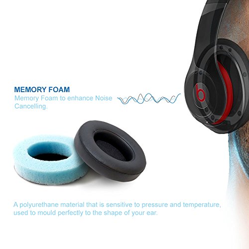 MMOBIEL Oorkussens Earpads Compatibel met Beats Dr. DRE Solo 2.0 / 3.0 (zwart) Koptelefoon - Afbeelding 3