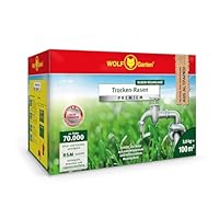 WOLF-Garten Trocken-Rasen PREMIUM L-TP 100 (für 100 m², hohe Dichte mit ca. 70.000 Trieben/m2, sehr gute Hitze- und Trockenverträglichkeit, widerstandsfähig gegen Frost, 3 kg Faltschachtel) 3824641