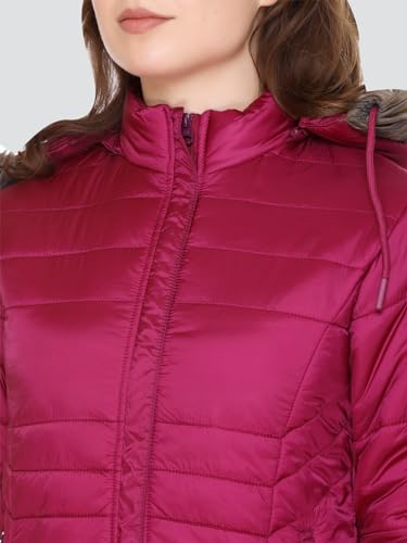 Image of RARE TIMES Women's Stylish Solid Full Sleeves Jacket | Winter Wear Quilted Jacket for Travelling | Regulaer Fit Puffer Jacket For Women