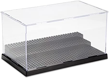 Storage & Accessories - Mini Figure Display Case - 3-Tier Acrylic Display Box for Minifigures & BrickHeadz Series, Block Base Design Holds 32 Figures