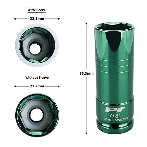 Image of Performance Tool W32922 Performance Tool 1 /2-Inch Impact Drive 7 /8-Inch Thin Wall Socket , Green