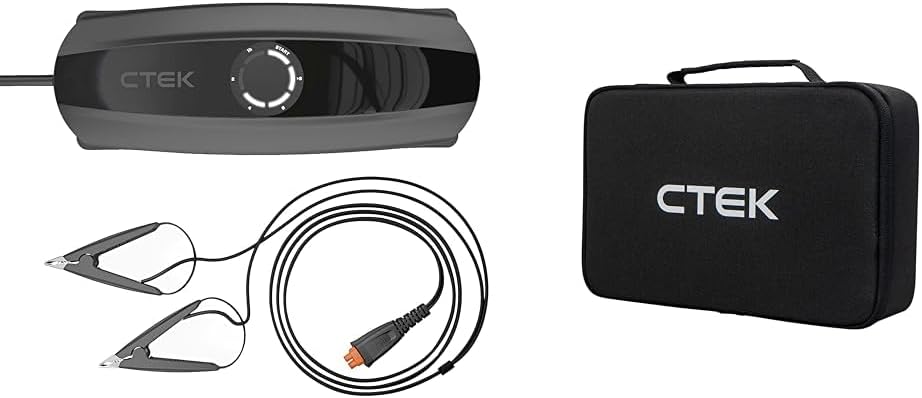 CTEK CS ONE 12V Smart Battery Charger for Motorcycle and Car, Portable Storage Case