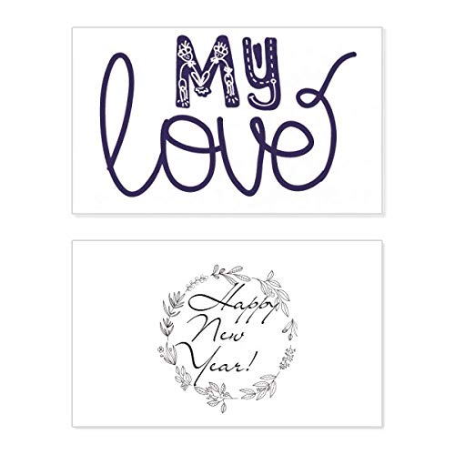Tarjeta de Año Nuevo My Love Cute Quote para sorprender a tu pareja en una cena romántica