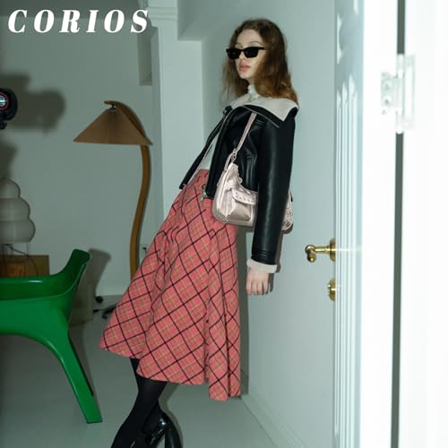 Image of CORIOS Ladies Fashion Handbag - Soft PU Leather Crossbody, Top-handle, Messenger, Medium Hobo Bag