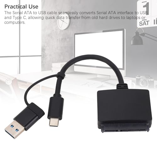 Adaptador de cable SATA a USB-C para disco duro 2.5 pulg miniatura 5