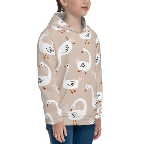 White Goose Kids Pullover Hoodies Boys Sweatshirts Girls Athletic Clothes with Pocket3