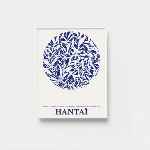 QSDTGHUIKP Póster de Simon Hantai Arte de pared azul abstracto Simon Hantai Lienzos Impresiones Pintura minimalista Cuadro moderno para decoración de pared del hogar 50x70cm Sin marco